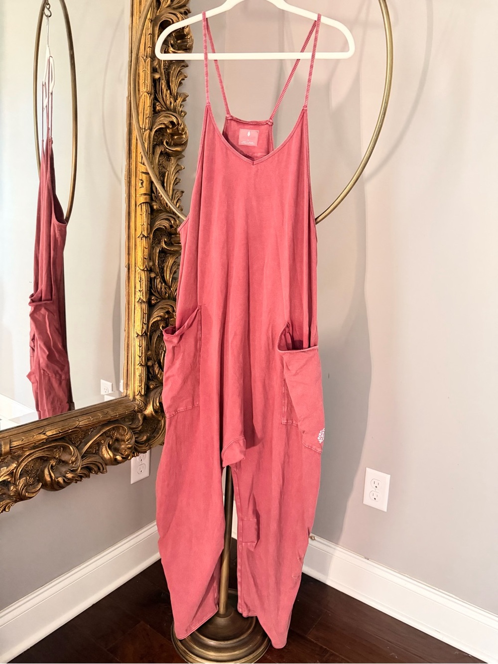 FP Movement by Free People Hot Shot Onesie in Dusty Rose- size L